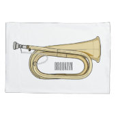 Housse D'oreillers Illustration de dessin animé Bugle (Dos)