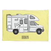 Housse D'oreillers Illustration de dessin animé Campervan (Dos)