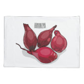 Housse D'oreillers Illustration de dessin animé Shallot (Dos)