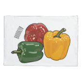 Housse D'oreillers Illustration de dessin de Capsicum (Dos)