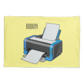 Housse D'oreillers Illustration de dessin d'imprimante (Dos)