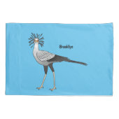 Housse D'oreillers Illustration de dessin du secrétaire pour oiseaux (Dos)