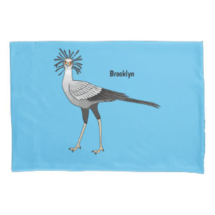 Housse D'oreillers Illustration de dessin du secrétaire pour oiseaux