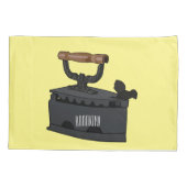 Housse D'oreillers Illustration de dessin en fer de Charbon (Dos)