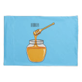 Housse D'oreillers Illustration de dessin sur le miel (Dos)