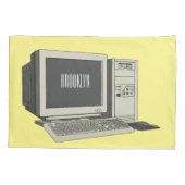 Housse D'oreillers Illustration de dessin sur ordinateur (Dos)