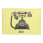 Housse D'oreillers Illustration de dessin téléphonique (Dos)