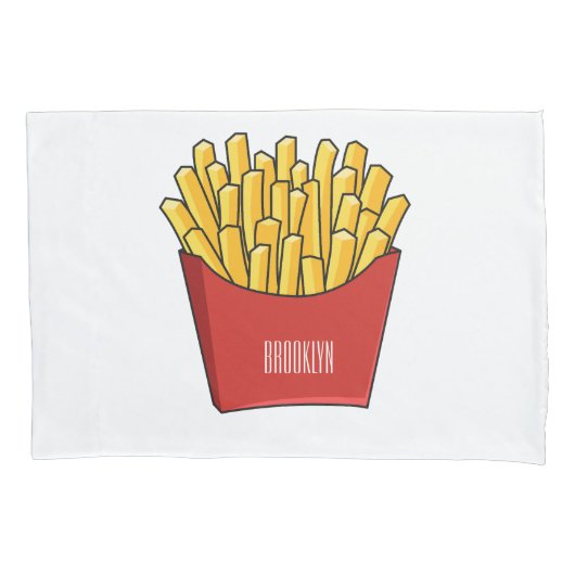Housse D'oreillers Illustration de frites (devant)