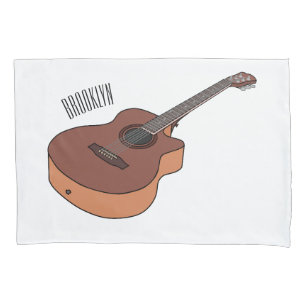 Housse D'oreillers Illustration de guitare acoustique