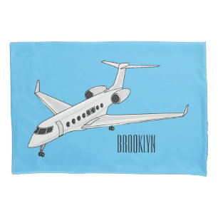 Housse D'oreillers Illustration de jet privé