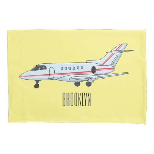 Housse D'oreillers Illustration de jet privé (devant)