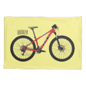 Housse D'oreillers Illustration de la bande dessinée de vélo (Dos)