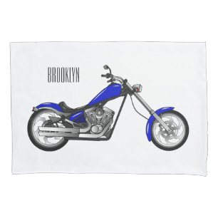 Housse D'oreillers Illustration de la moto à hélico