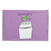 Housse D'oreillers Illustration de lave-linge mignonne (Dos)