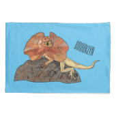 Housse D'oreillers Illustration de lézard à col frisé (Dos)