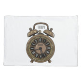 Housse D'oreillers Illustration de l'horloge d'alarme (Dos)