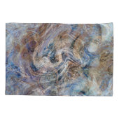 Housse D'oreillers Illustration de marbrage gris bleu (Dos)
