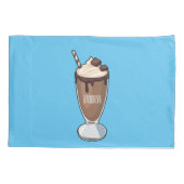 Housse D'oreillers Illustration de milk-shake au chocolat (Dos)