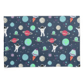 Housse D'oreillers Illustration de motif spatial (devant-Droit)