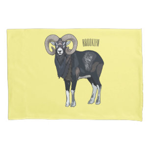 Housse D'oreillers Illustration de mouflon, mouton