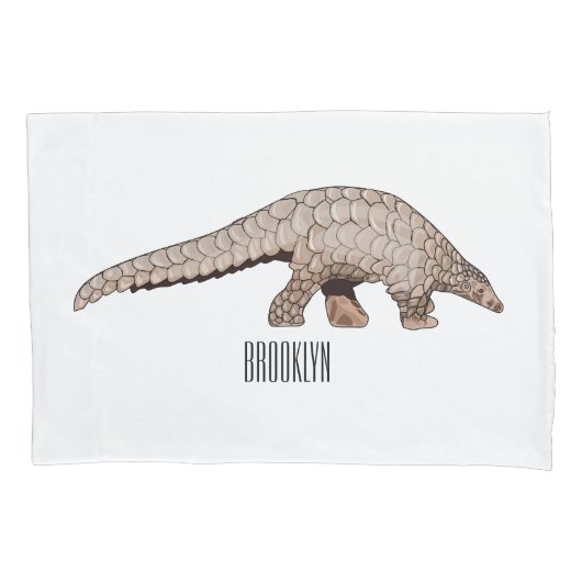 Housse D'oreillers Illustration de Pangolin (devant)