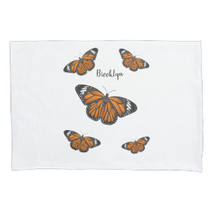Housse D'oreillers Illustration de papillon monarque