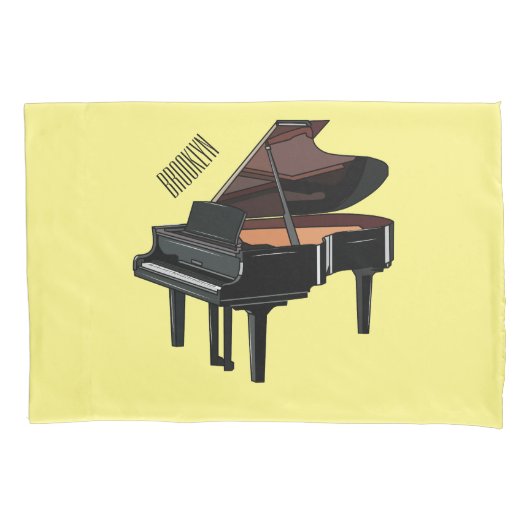 Housse D'oreillers Illustration de piano (devant)