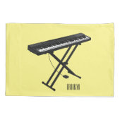 Housse D'oreillers Illustration de piano clavier (Dos)