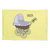 Housse D'oreillers Illustration de poussette (Dos)
