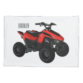 Housse D'oreillers Illustration de Quad bike atv (Dos)