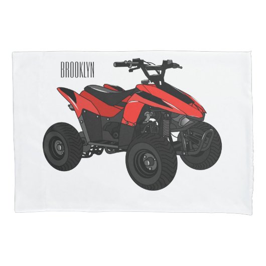 Housse D'oreillers Illustration de Quad bike atv (devant)
