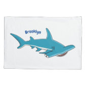Housse D'oreillers Illustration de requin marteau (Dos)