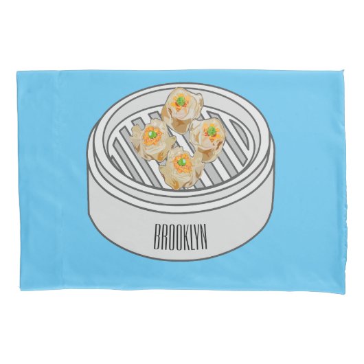 Housse D'oreillers Illustration de Shumai dim sum (devant)