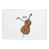 Housse D'oreillers Illustration de violoncelle (Dos)