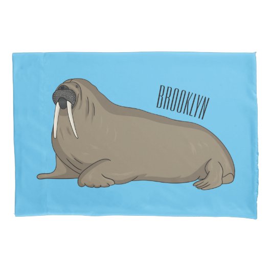 Housse D'oreillers Illustration de Walrus (devant)