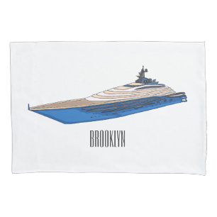 Housse D'oreillers Illustration de yacht