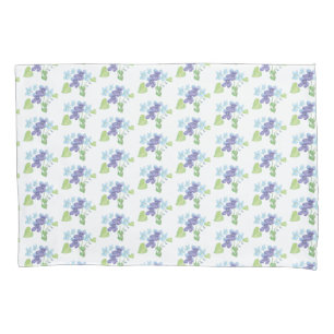 Housse D'oreillers Illustration des fleurs de violet sauvages
