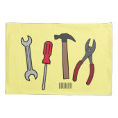 Housse D'oreillers Illustration des outils de menuiserie (Dos)