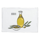 Housse D'oreillers Illustration d'huile d'olive (Dos)