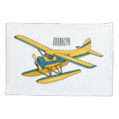 Housse D'oreillers Illustration d'hydravion (Dos)