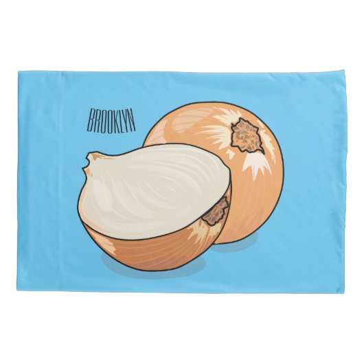 Housse D'oreillers Illustration d'oignon (Dos)