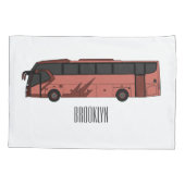 Housse D'oreillers Illustration du bus (Dos)
