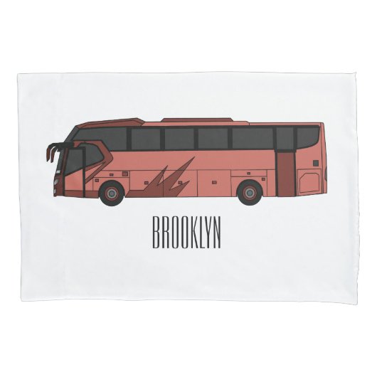Housse D'oreillers Illustration du bus (devant)