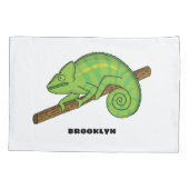 Housse D'oreillers Illustration du caméléon de la parson (Dos)