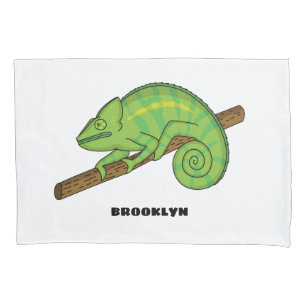 Housse D'oreillers Illustration du caméléon de la parson