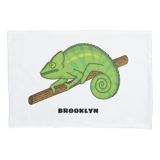 Housse D'oreillers Illustration du caméléon de la parson (devant)