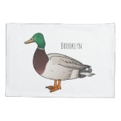 Housse D'oreillers Illustration du canard de Majard (Dos)