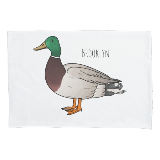 Housse D'oreillers Illustration du canard de Majard (devant)