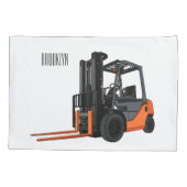 Housse D'oreillers Illustration du chariot élévateur (Dos)