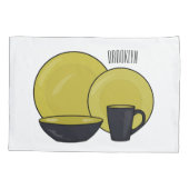 Housse D'oreillers Illustration du jeu de produits de table (Dos)